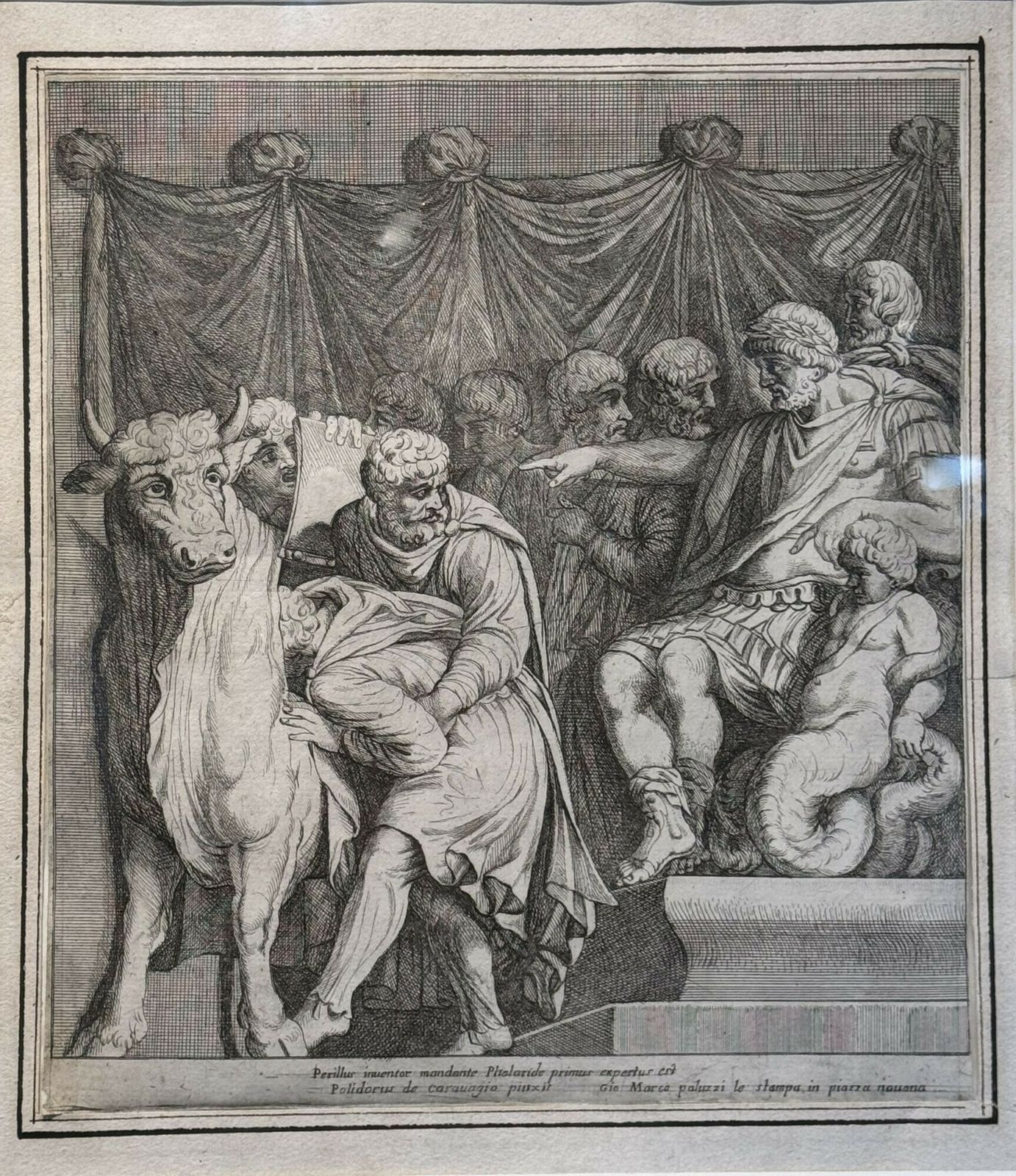 Etching After Polidoro De Caravaggio Pub. Gio Marco Paluzzi 1600 1610 photo for sale