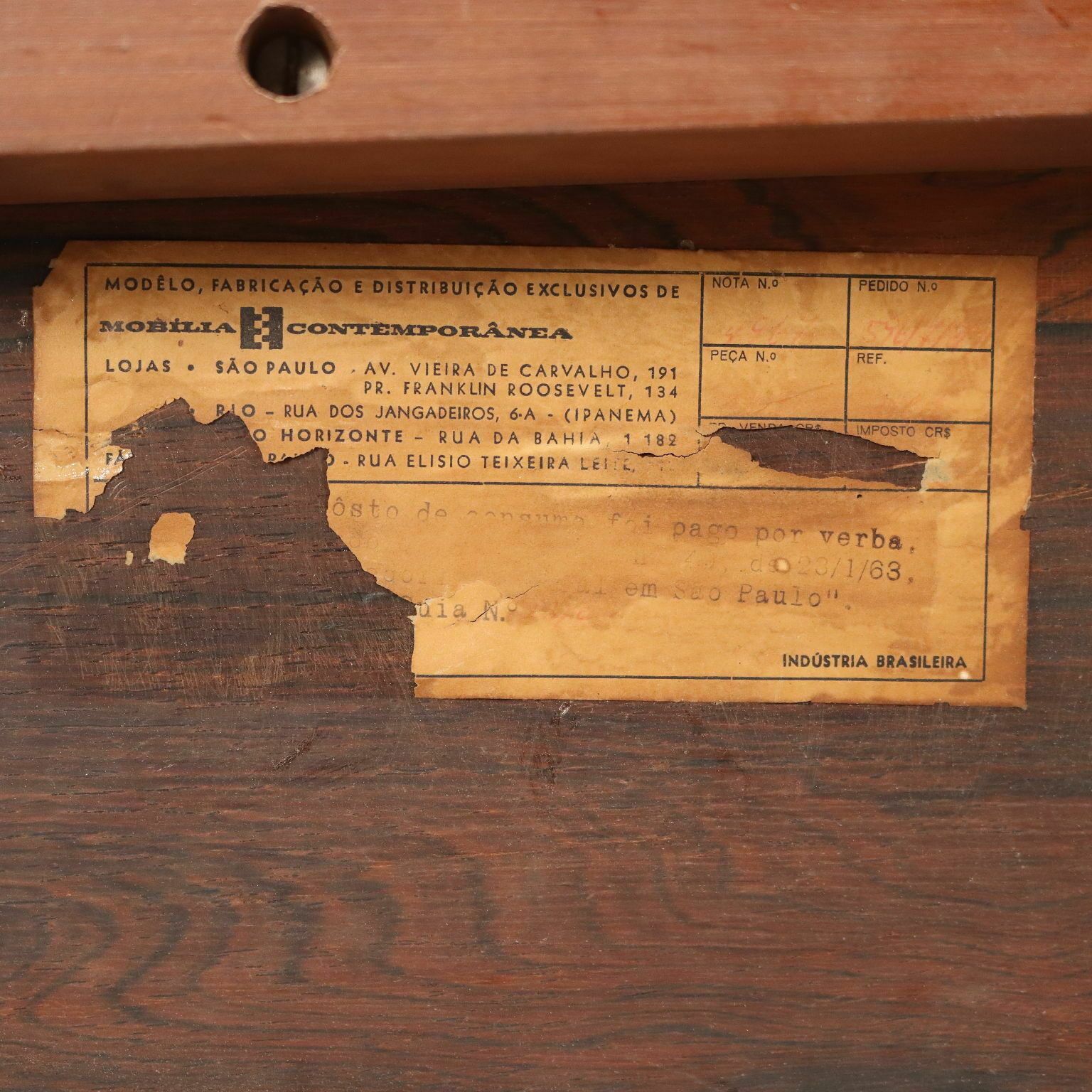 Vintage Coffee Table Veneered In Various Wood Essences Brazil photo vintage