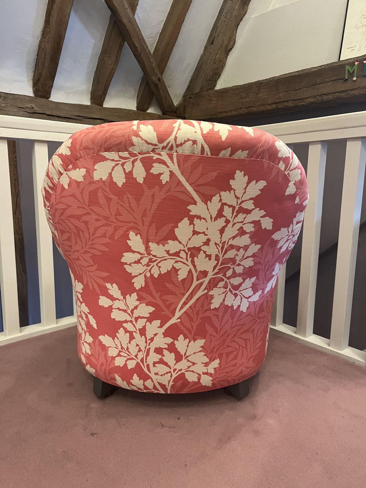photo furniture Victorian Deep Button Back Bedroom/Nursing Chair Upholstered In Hawthorn By Romo Villa Nova