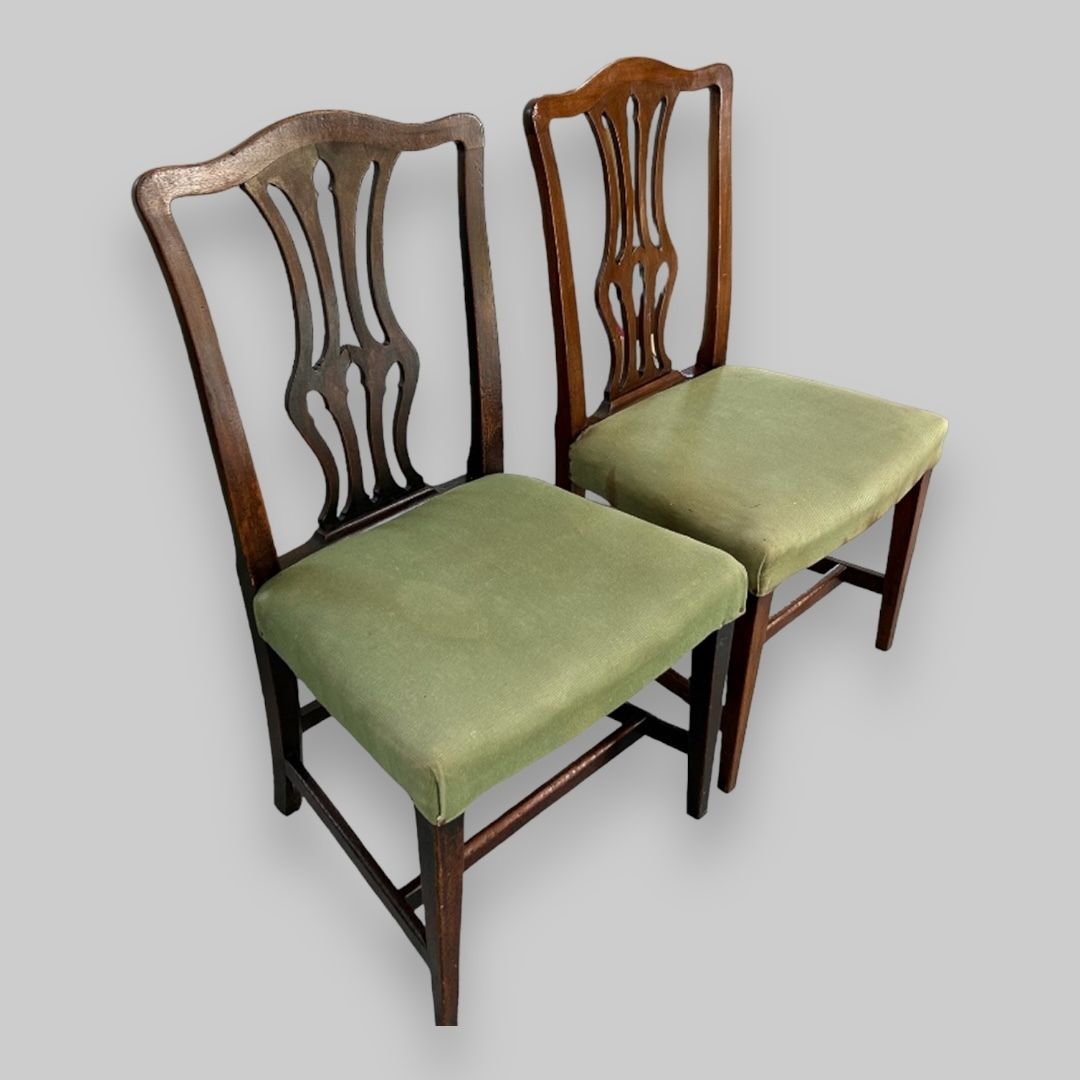 A Pair Of Georgian Mahogany Ribbon Back Side Chairs photo furniture