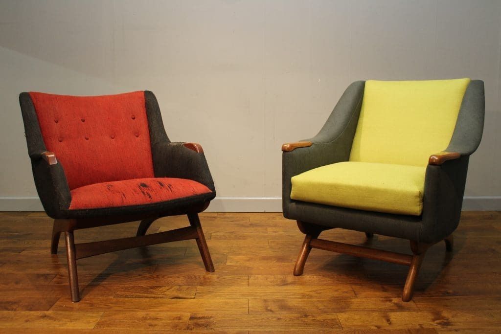 Mid Century Danish Armchair For Upholstery. photo Furniture