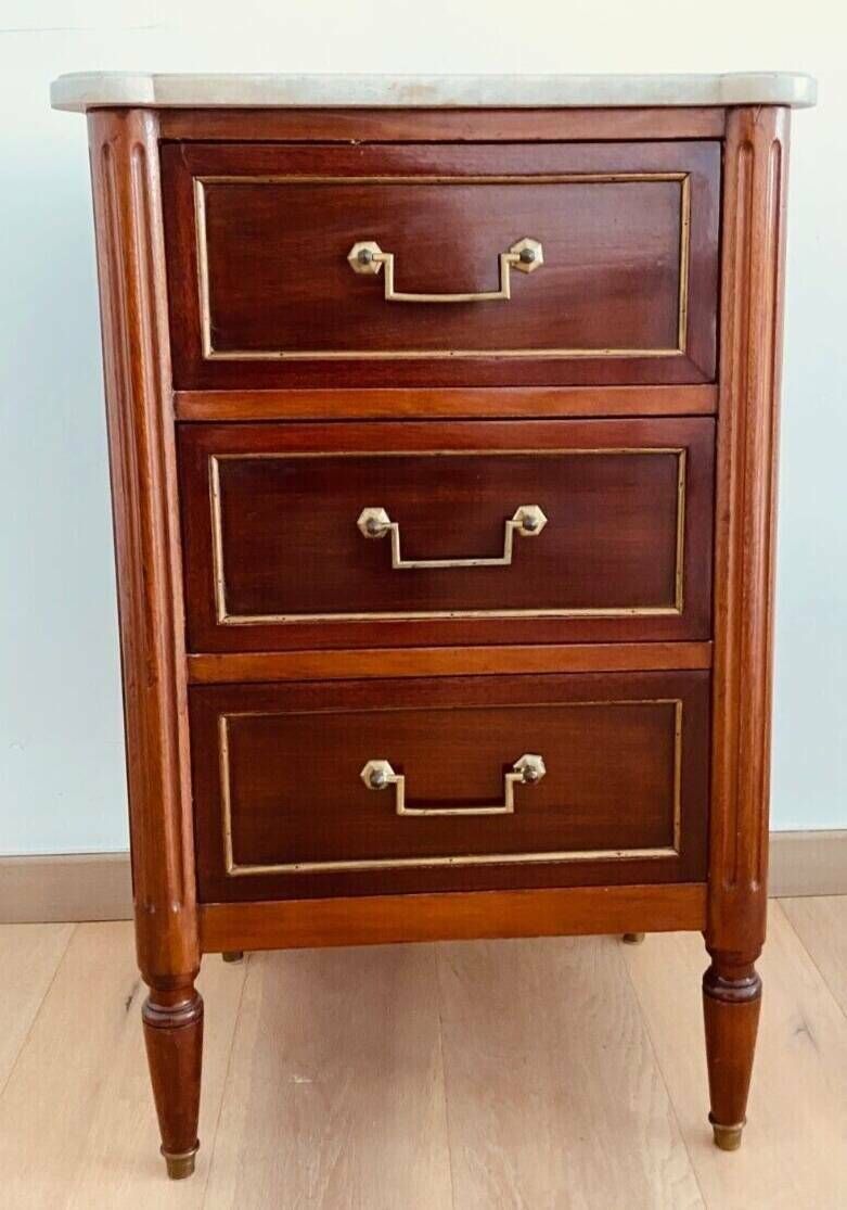Louis XVI Style Chest Of Drawers In Mahogany 20th Century photo vintage
