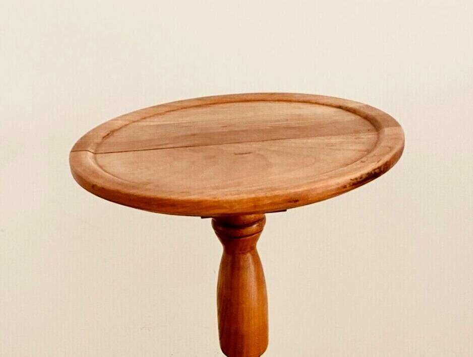 Louis Philippe Style Tripod Pedestal Table In Solid Walnut 20th Century photo for sale
