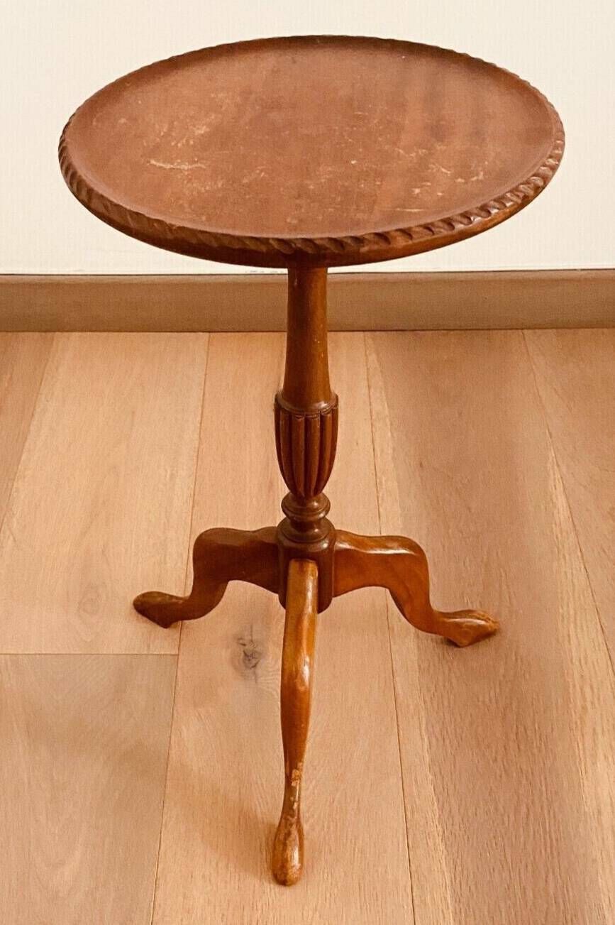 Tripod Pedestal Table In 20th Century Stained Beech photo 135.0