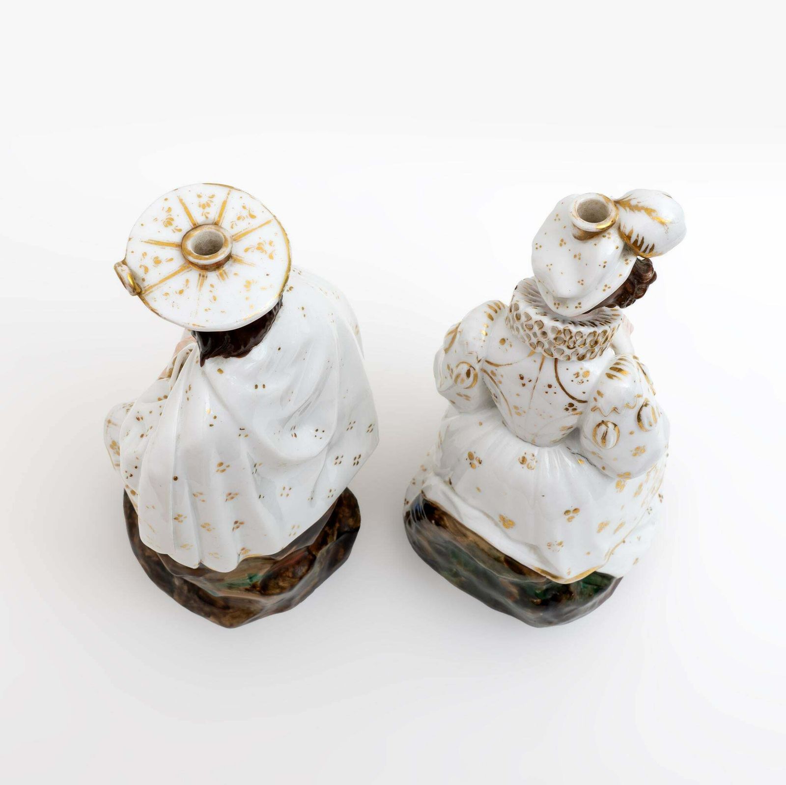 Pair Of Mid 19th Century French Perfume Holder Figures Jacob Petit Manufactory photo Home Decor