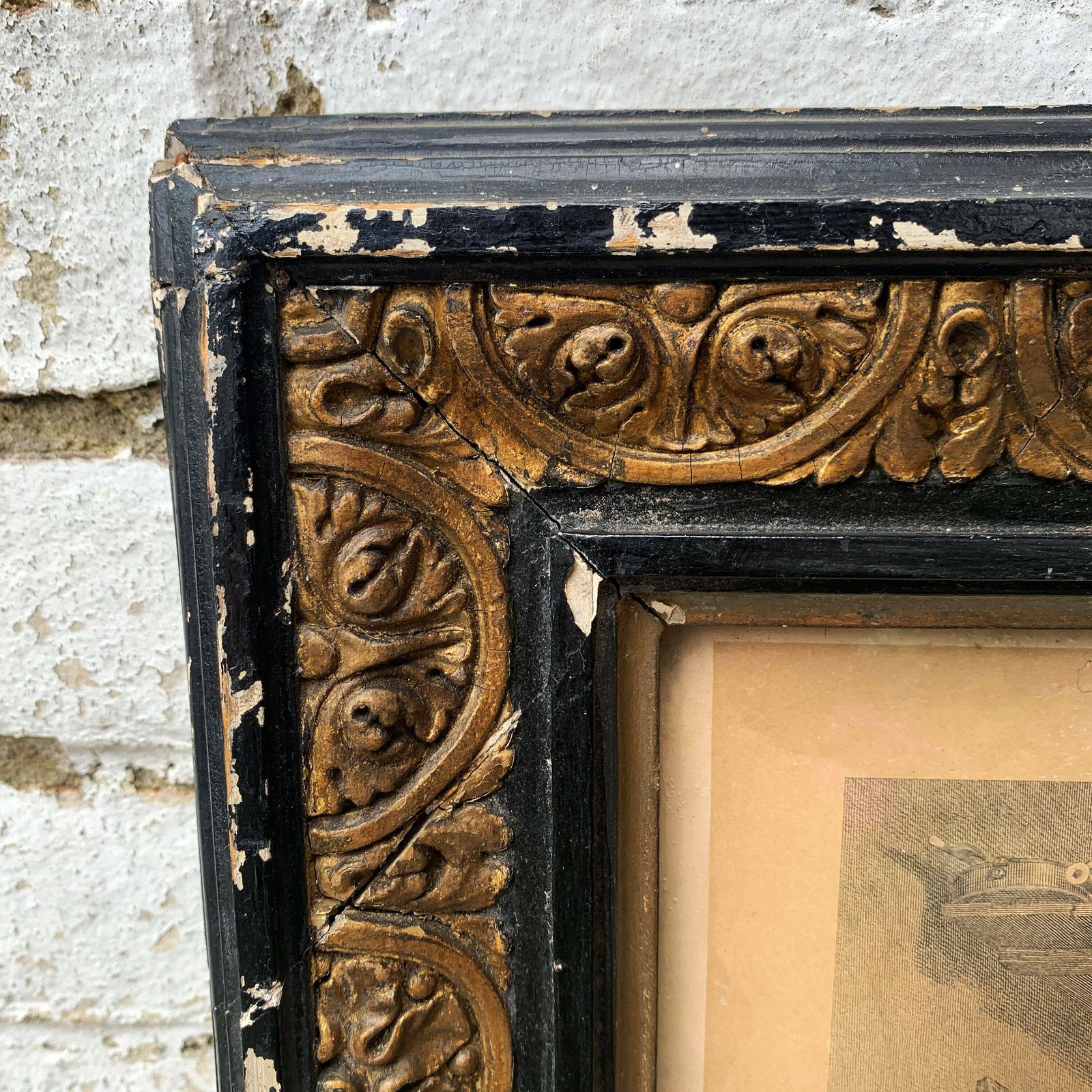 Antique Framed Print Dated 1876 photo Art