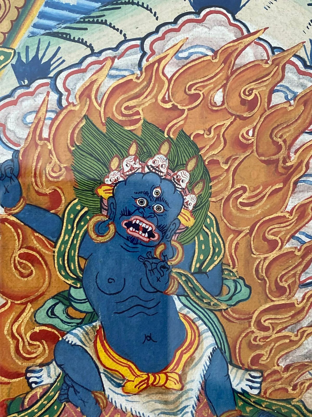 Original Keliki Painting, Balinese Art, Bali Art, Ubud Painting, Green Mount Print, Framed Art photo 210.0