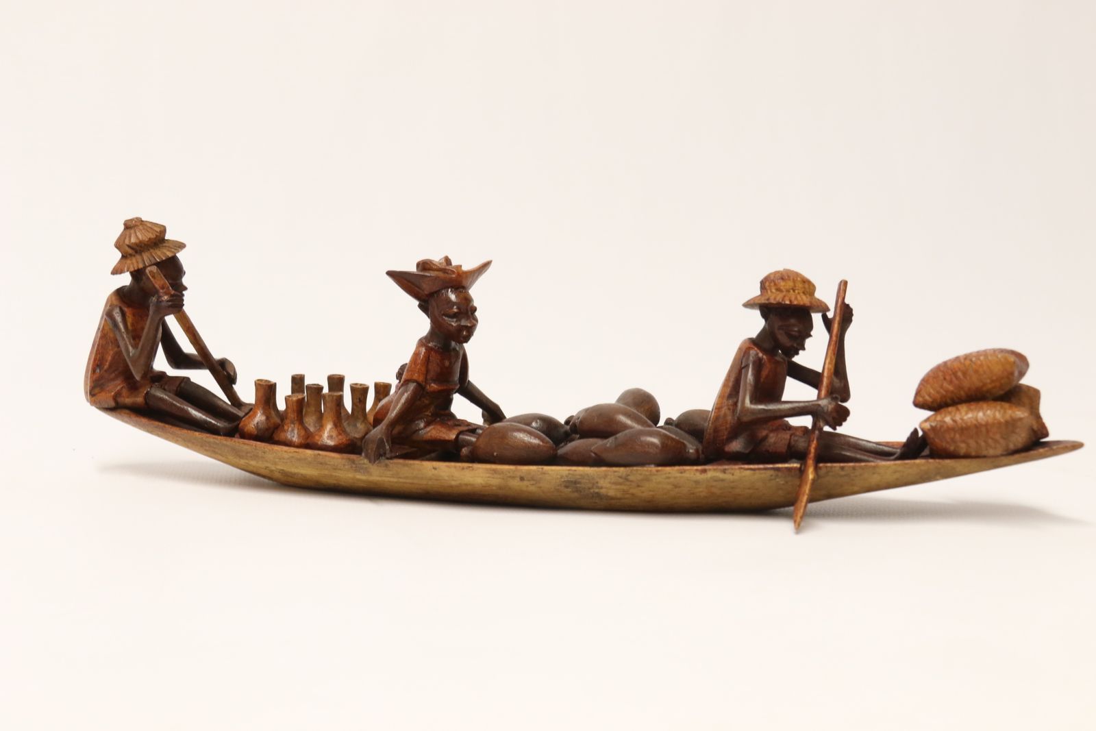 photo furniture A Group Of 7 Nigerian Hardwood Carved Figures, C 1920
