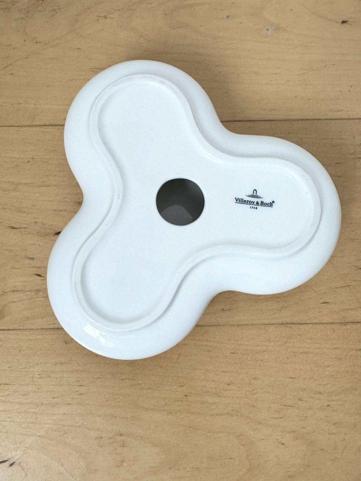 Rare Villeroy & Boch Porcelain Triple Candlestick Holder photo 60.0