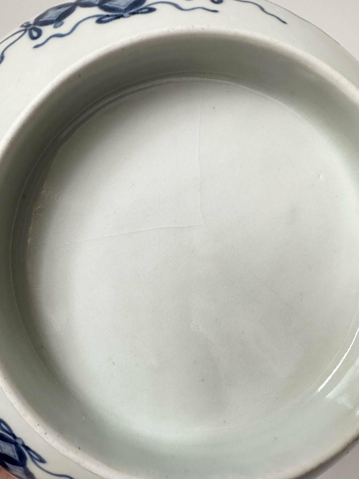 Antique Japanese Nabeshima Porcelain Bowl, Hand Painted Bowl, Blue And White Bowl photo vintage