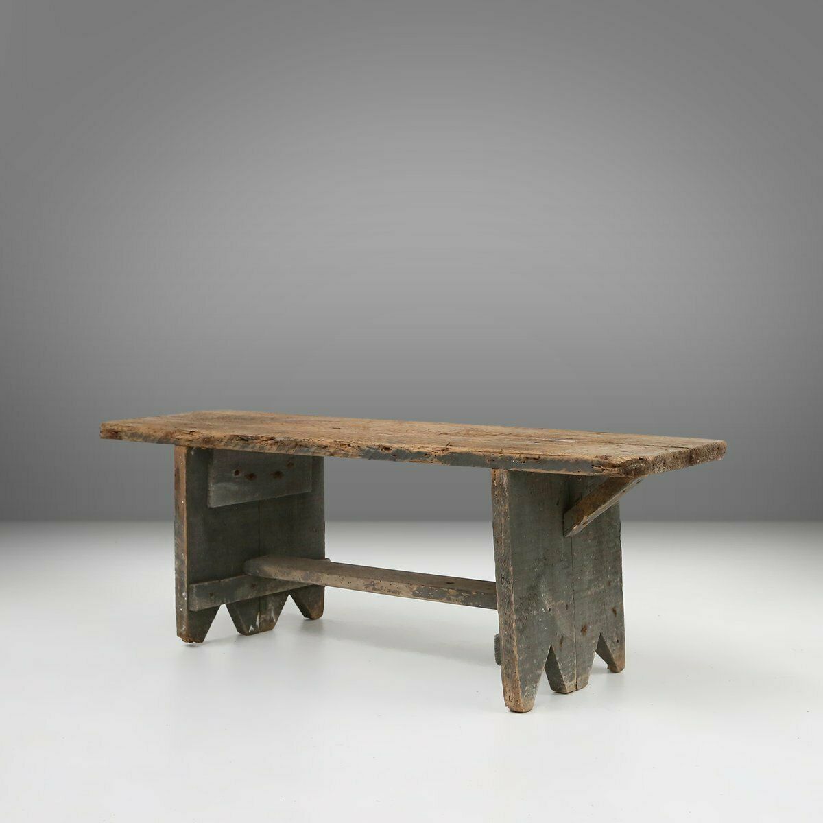 Grey Wooden Bench, France, 1890s