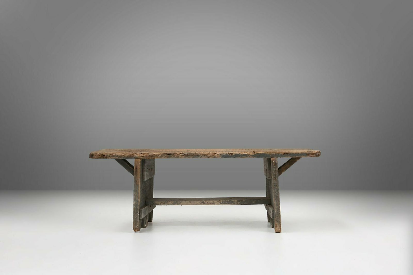 Grey Wooden Bench, France, 1890s photo for sale