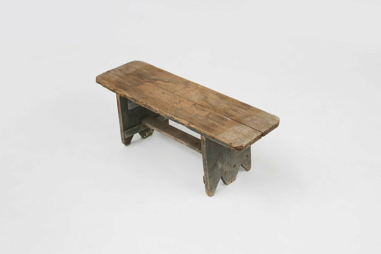 Grey Wooden Bench, France, 1890s photo 711.0