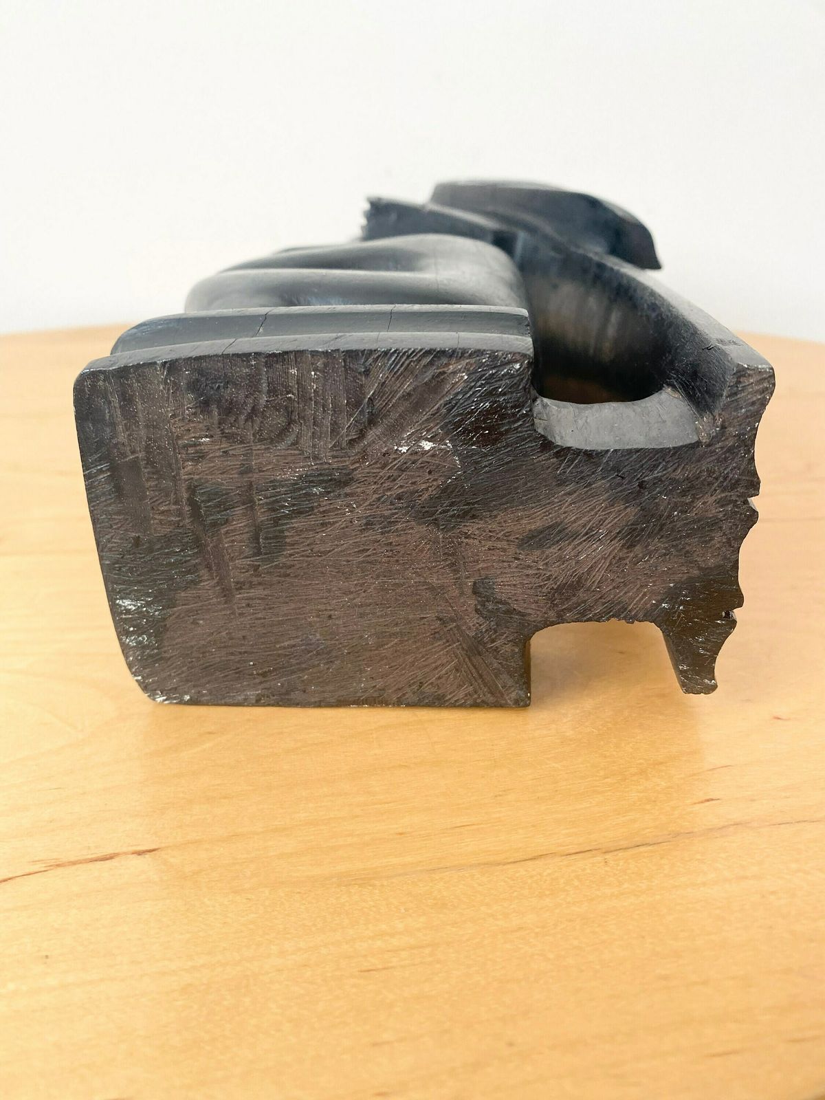 African Wooden Sculpture, Man With Bird, Ebony Statue, African Art photo vinterior