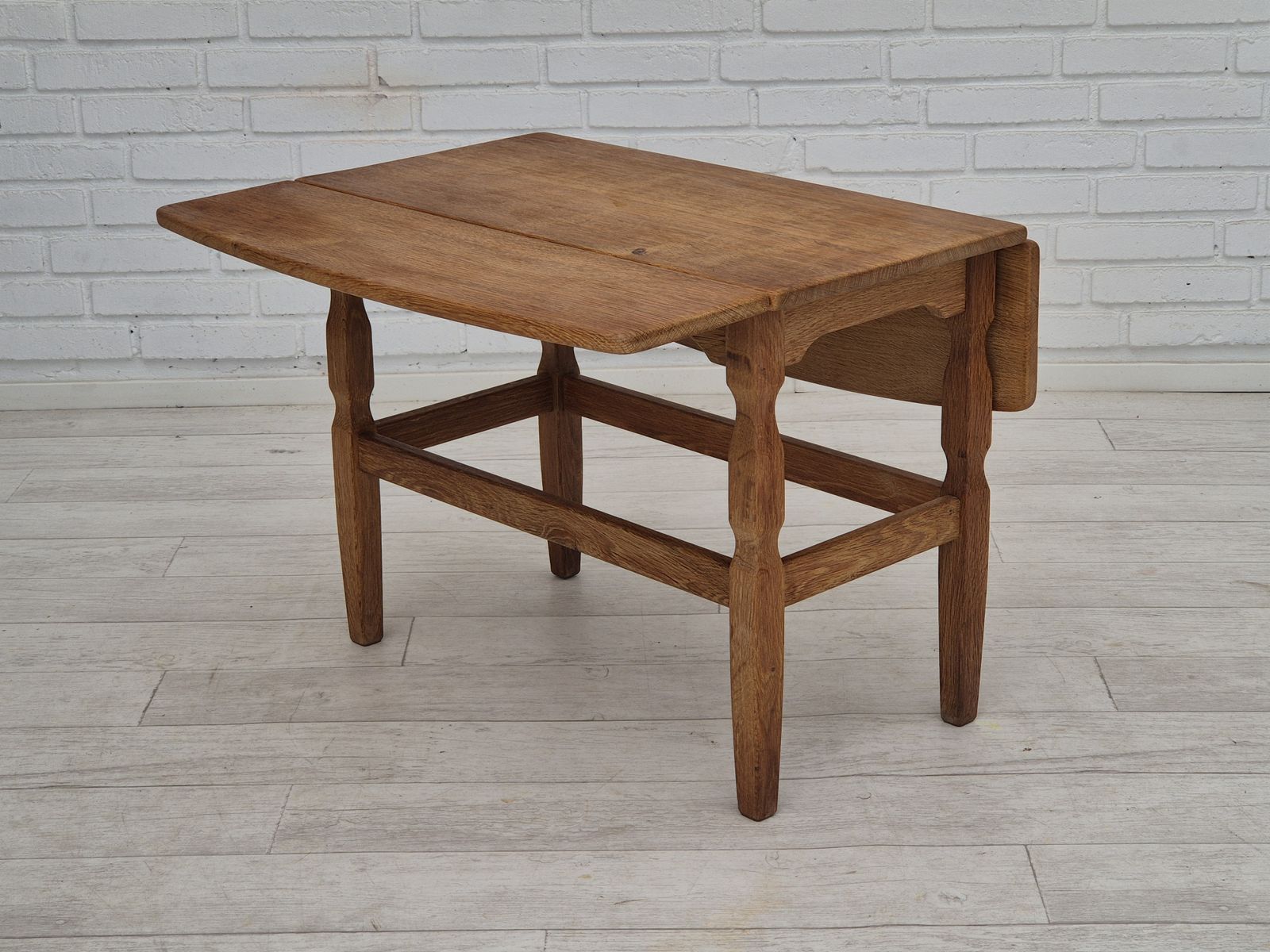 photo furniture 1970s, Danish Design By Henning Kjærnulf For Eg Kvalitetsmøbel, Foldable Table, Oak.