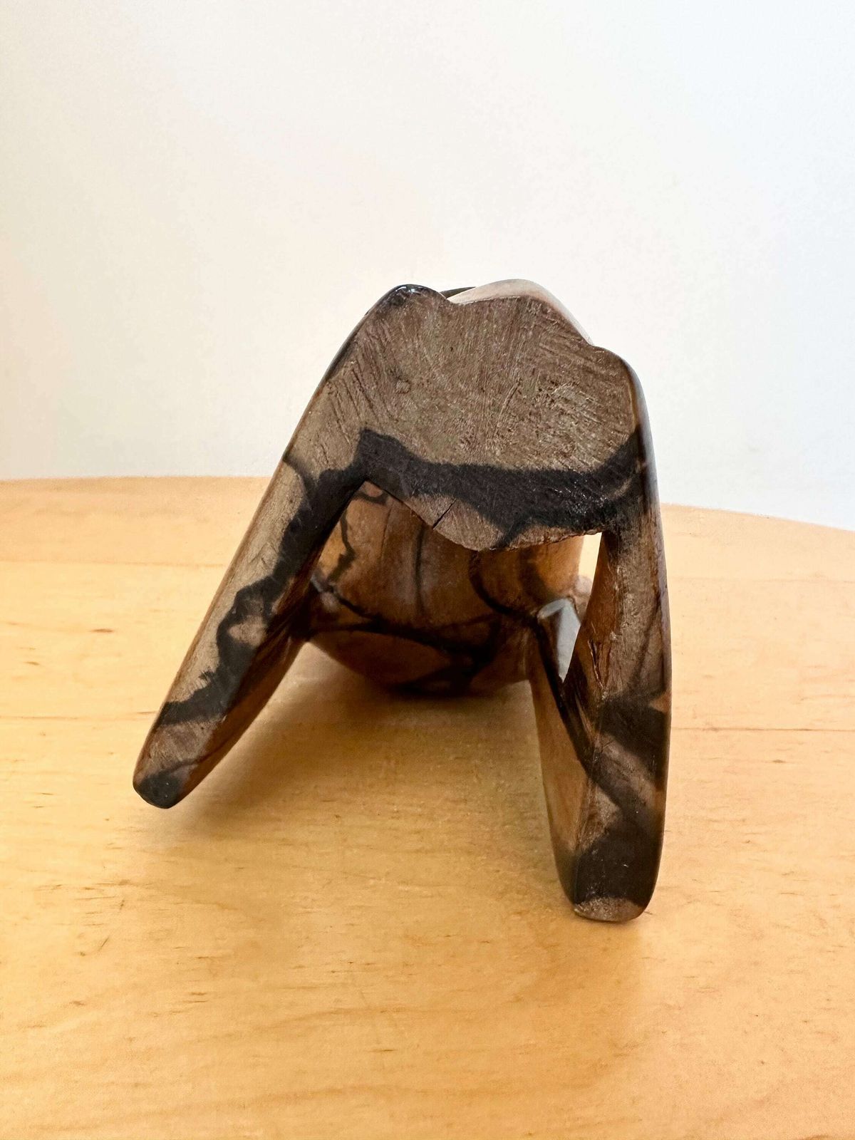 photo furniture Hand Carved Nguzunguzu Mother Of Pearl Figure, Tribal Art, The Solomon Islands Oceanic Art, Wood Statue, Man Cave Decor