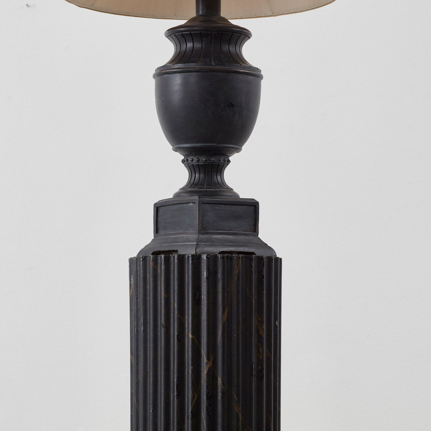 Scalloped Tin Plinth With Lamp Uk, Late 19th Century photo for sale