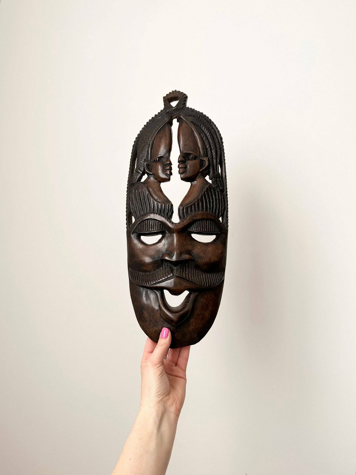 Vintage African Wood Carving Wall Hanging, Woman And Man Wall Plaque, Wall Hanging, African Art, Tribal Art photo furniture