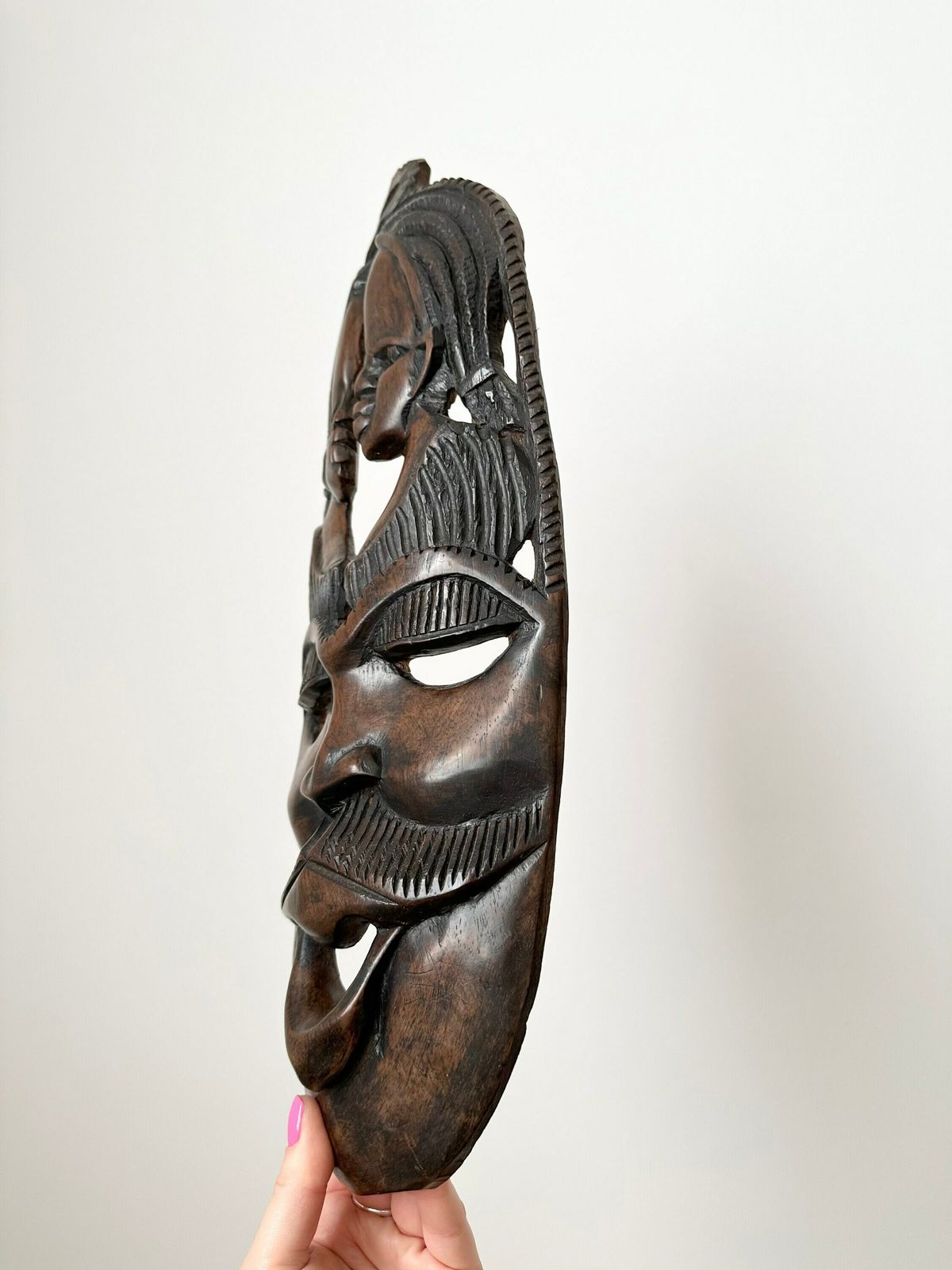 Vintage African Wood Carving Wall Hanging, Woman And Man Wall Plaque, Wall Hanging, African Art, Tribal Art photo buy