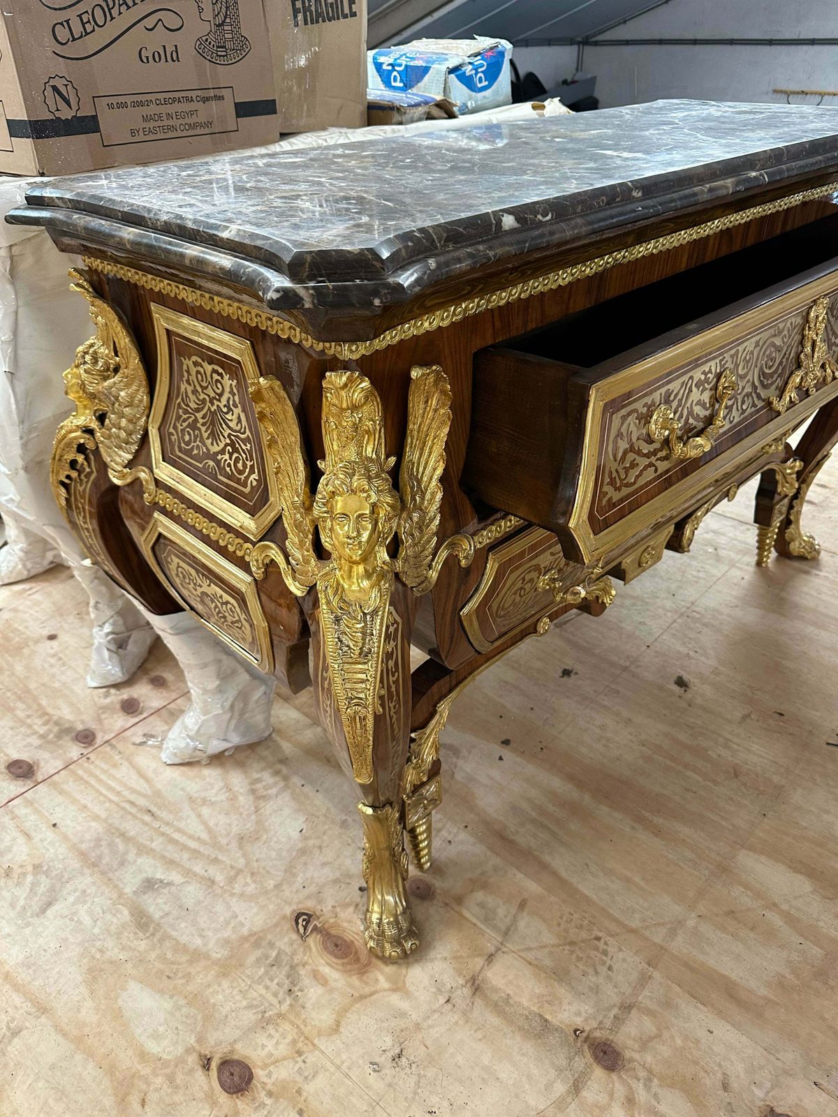 Rare, French Baroque, Bronze Mounted Chest Of Drawers, Linke Style (Pair Available) photo 5975.0