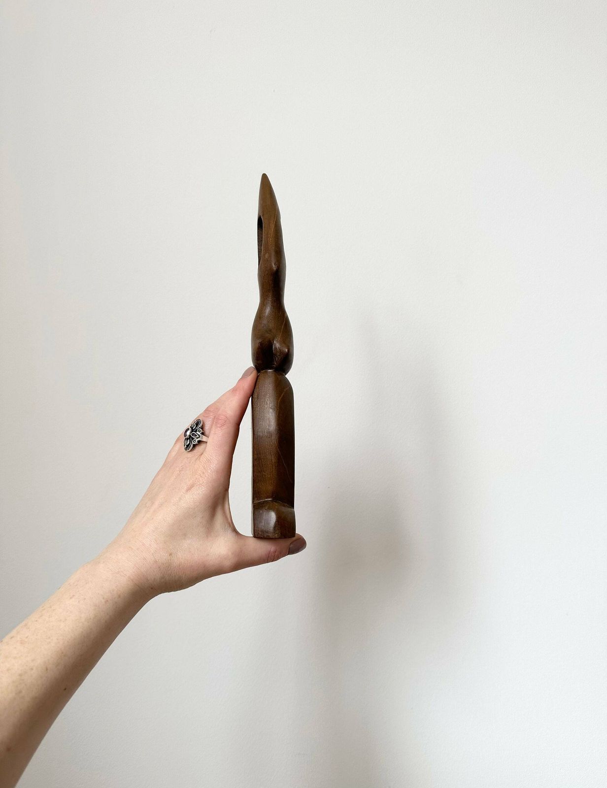 Hand Carved Biomorphic Wooden Sculptures, Man And Woman, Abstract Wood Carvings photo furniture
