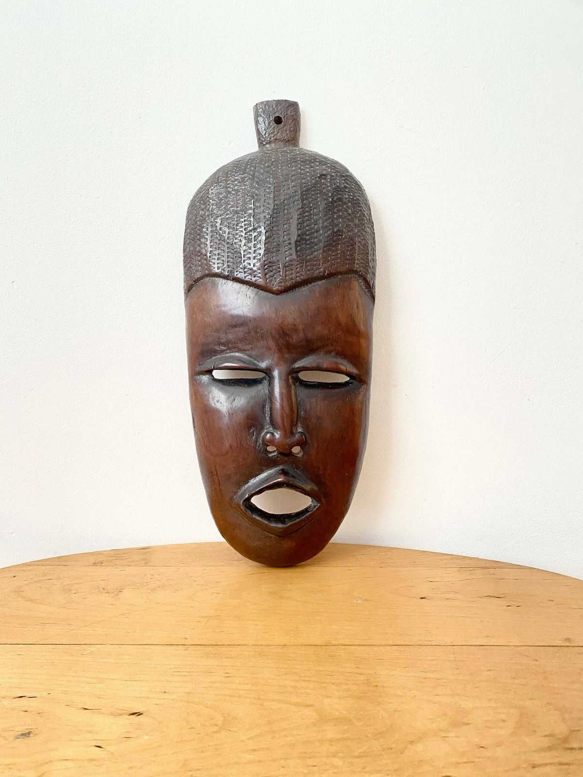 photo furniture Vintage African Wood Carving Of Man’s Head Wall Plaque, Wall Hanging, African Wood Mask, Tribal Art