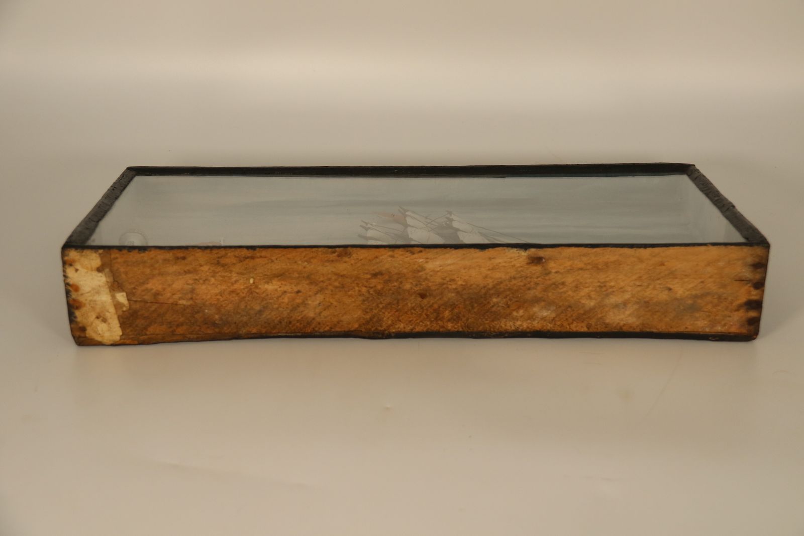 A 19th  Century Folk Art Diorama Of Two Sailing Vessels Racing At Sea Circa 1860 photo buy