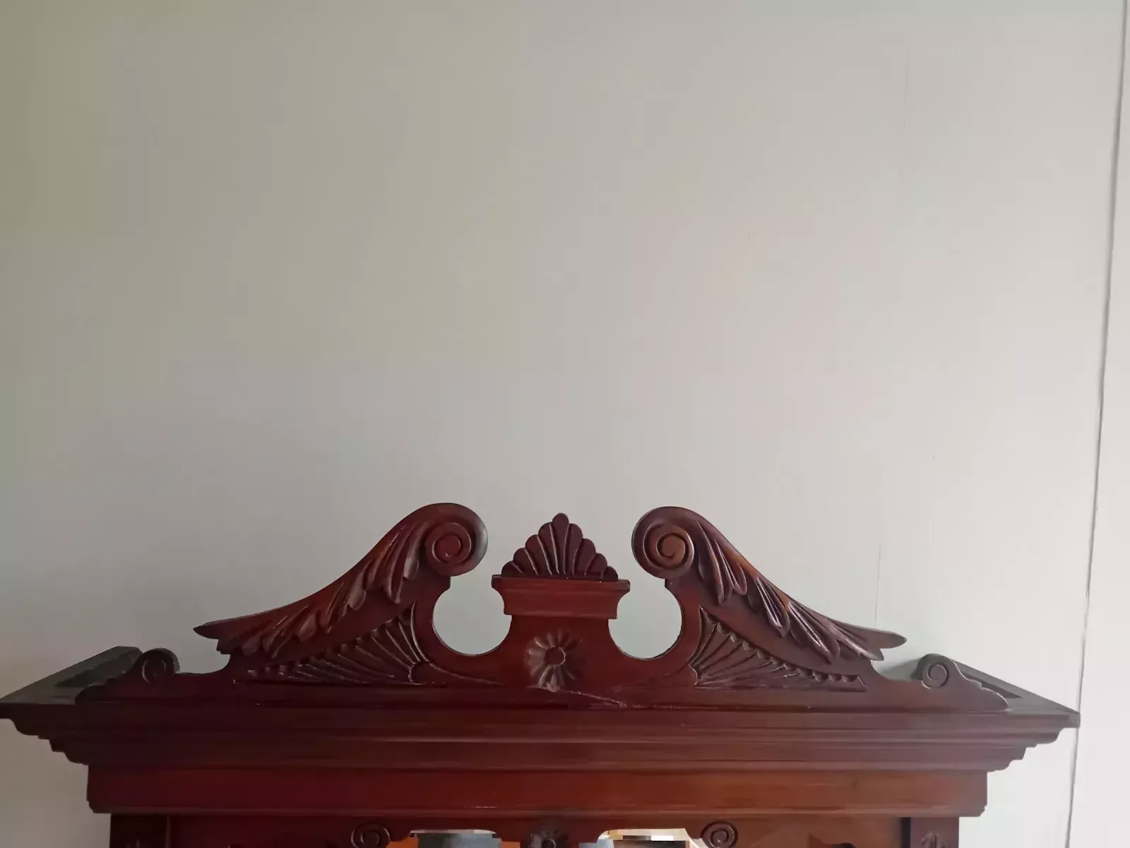 photo for sale Beautiful Circa 1880 Victorian Mahogany Antique Overmantel Mirror