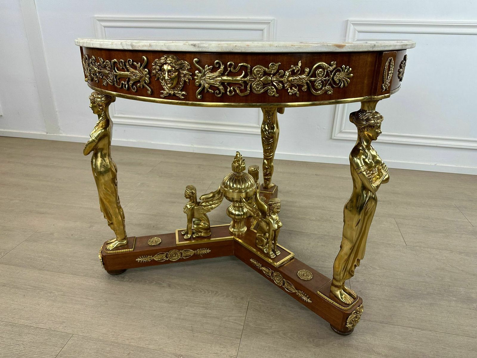 Stunning, Bronze Marble Top French Centre Table With Ormolu Decoration