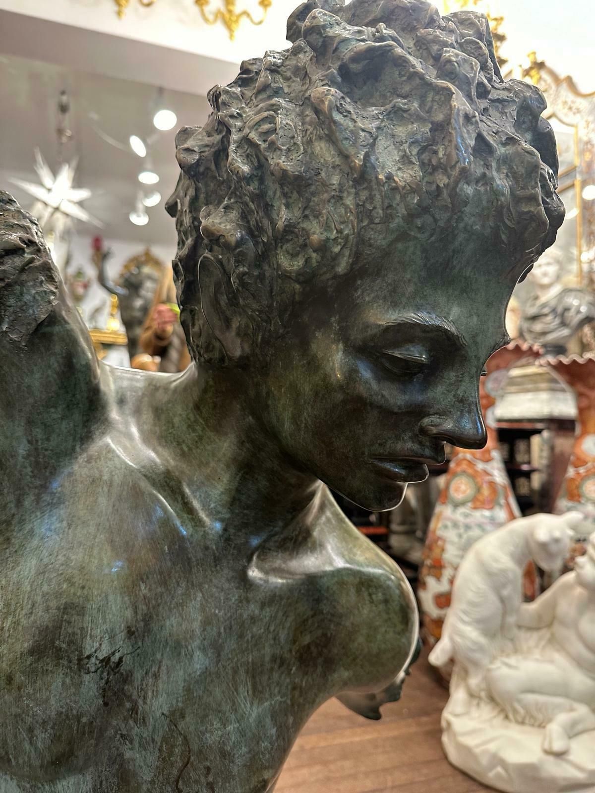 Male And Female, Greek, Solid Bronze 1930’s Sculptured Busts (Priced Individually) photo Art