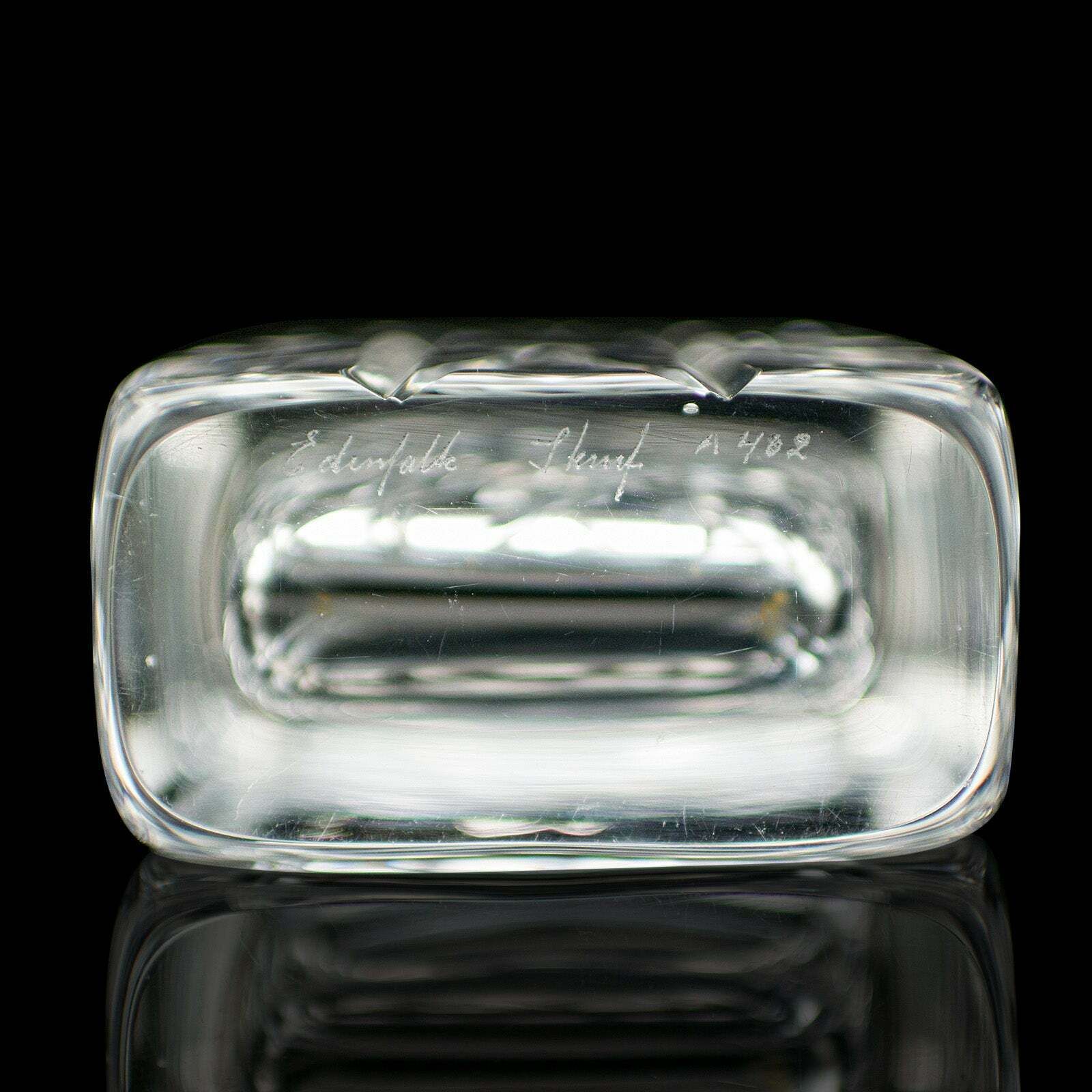 photo furniture Vintage Posy Sleeve, Swedish, Cut Glass Flower Vase, Edenfalk, Skruf, Circa 1970
