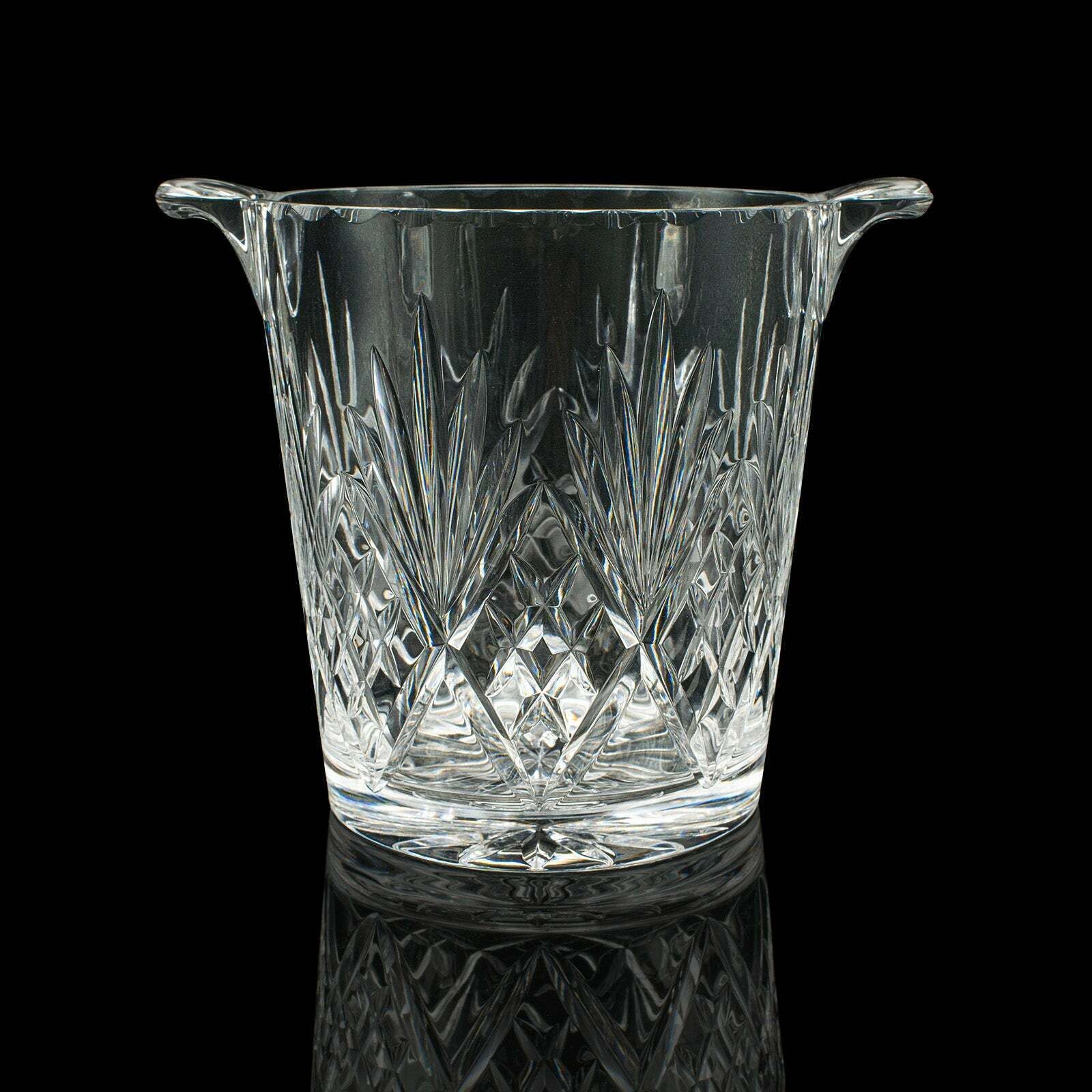 Vintage Wine Cooler, English, Cut Glass, Ice Bucket, Mid Century, Circa 1960 photo furniture