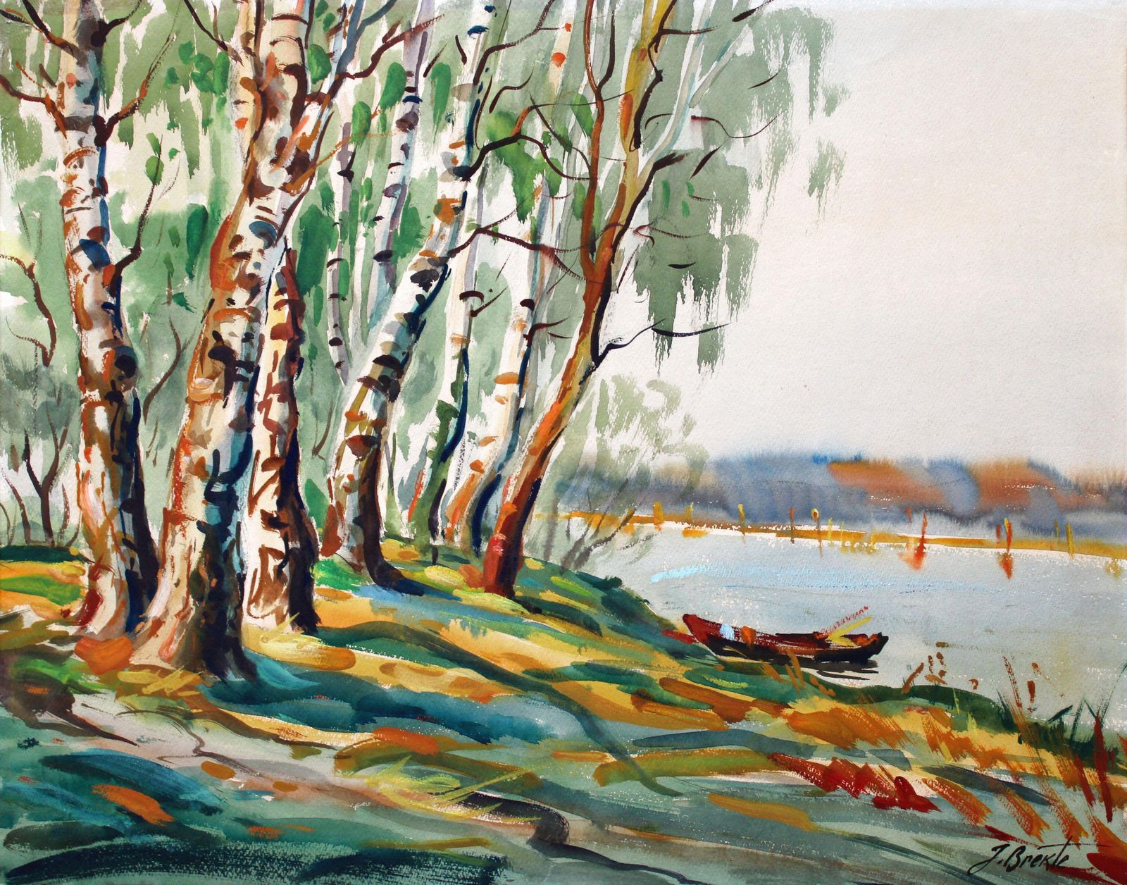 Janis Brekte Lake. 1965, Paper, Watercolor, photo furniture