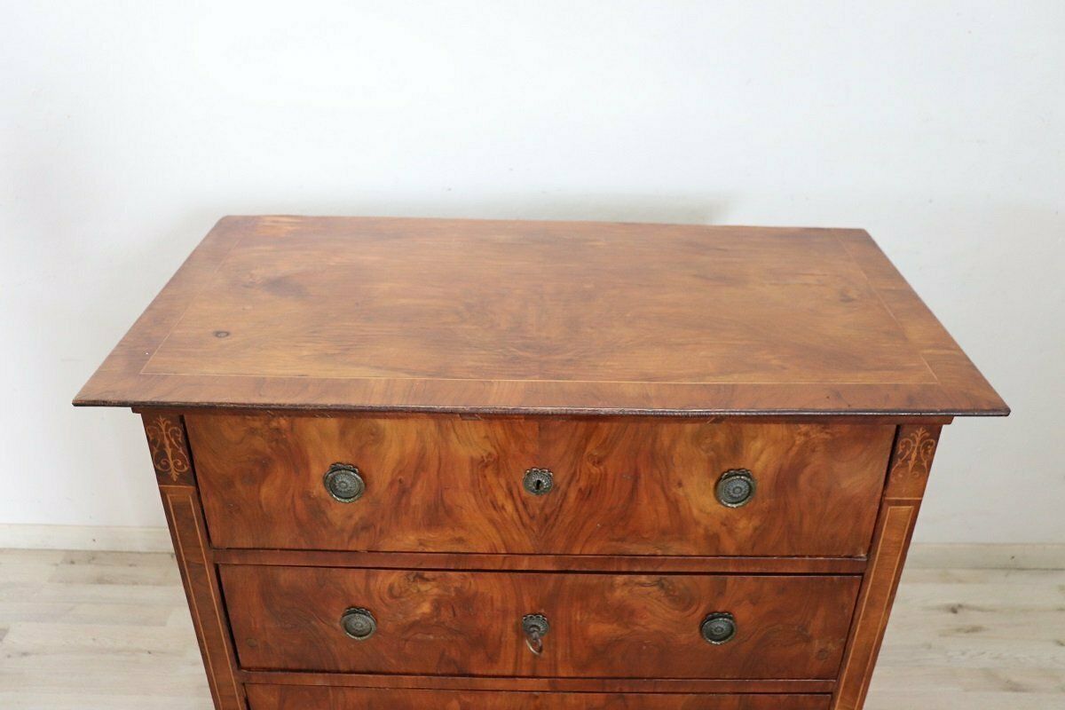 Antique Chest Of Drawers In Walnut, Late 19th Century photo vinterior