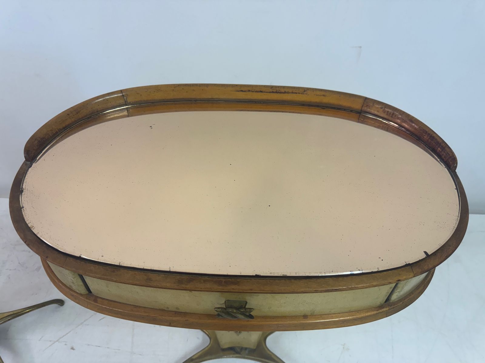 Pair Of 1950s Italian Parchment Bedside Tables Or Nightstands photo for sale