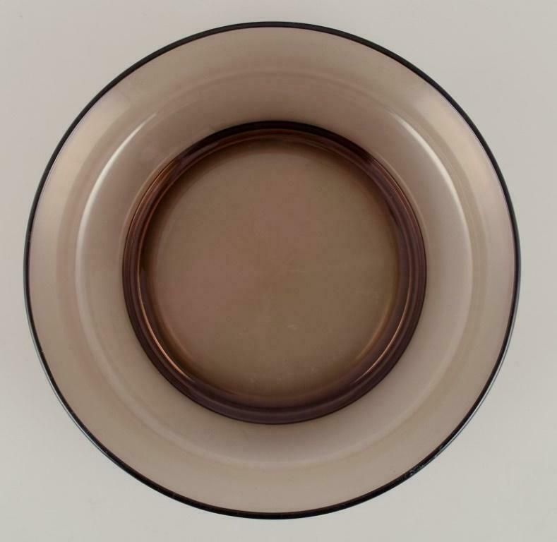 Vereco, France. Set Of Six Soup Bowls In Smoked Art Glass. 1970s. photo buy