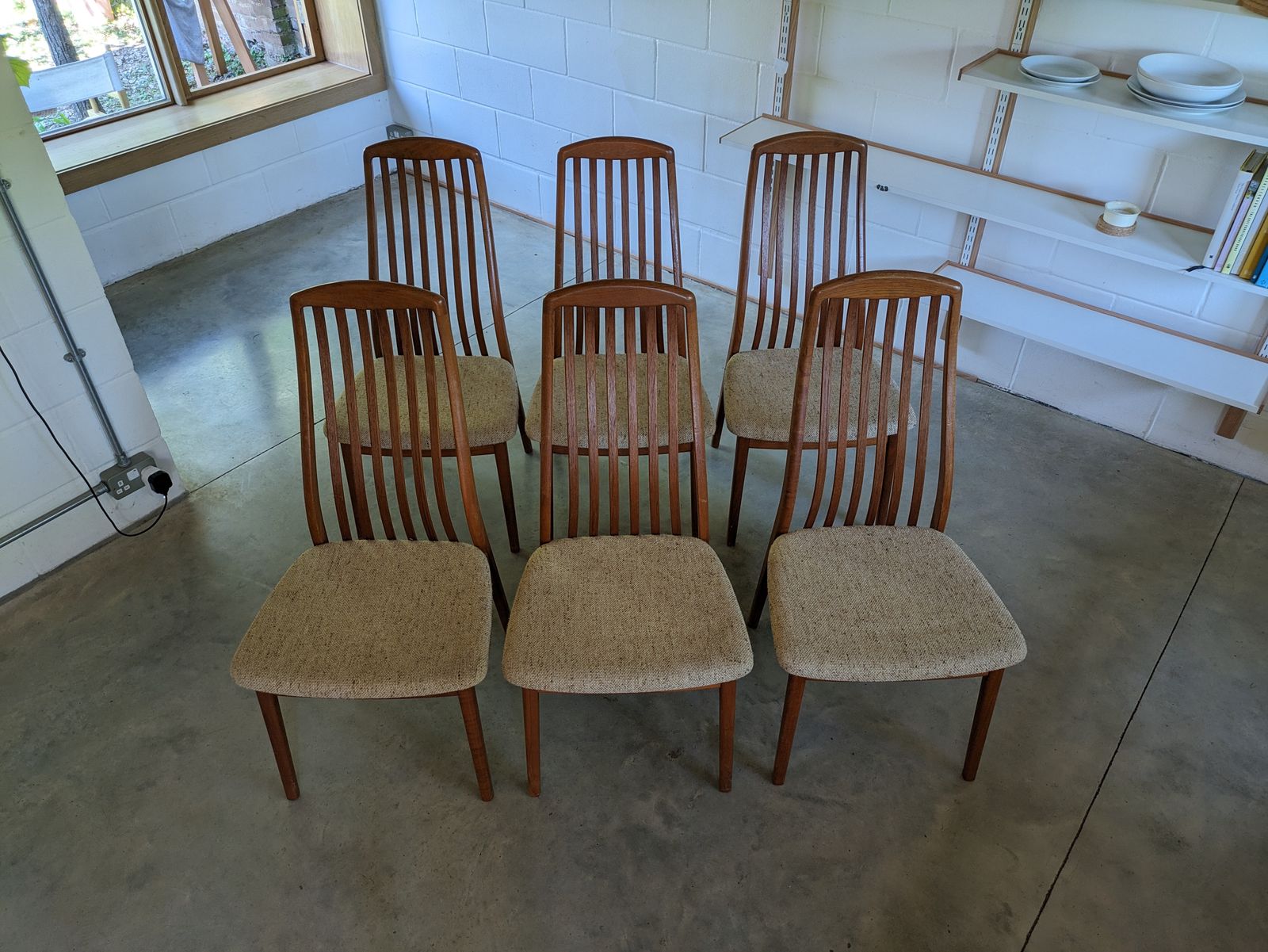 Teak Danish Dining Chairs By Preben Schou Set Of 6 High Back Mid Century Scandinavian Dining Chairs photo furniture