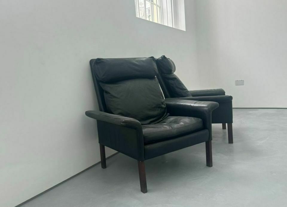 Pair Of Mid Century Hans Olsen Amrchairs, Model D500 For Cs Møbler Glostrup Denmark photo for sale