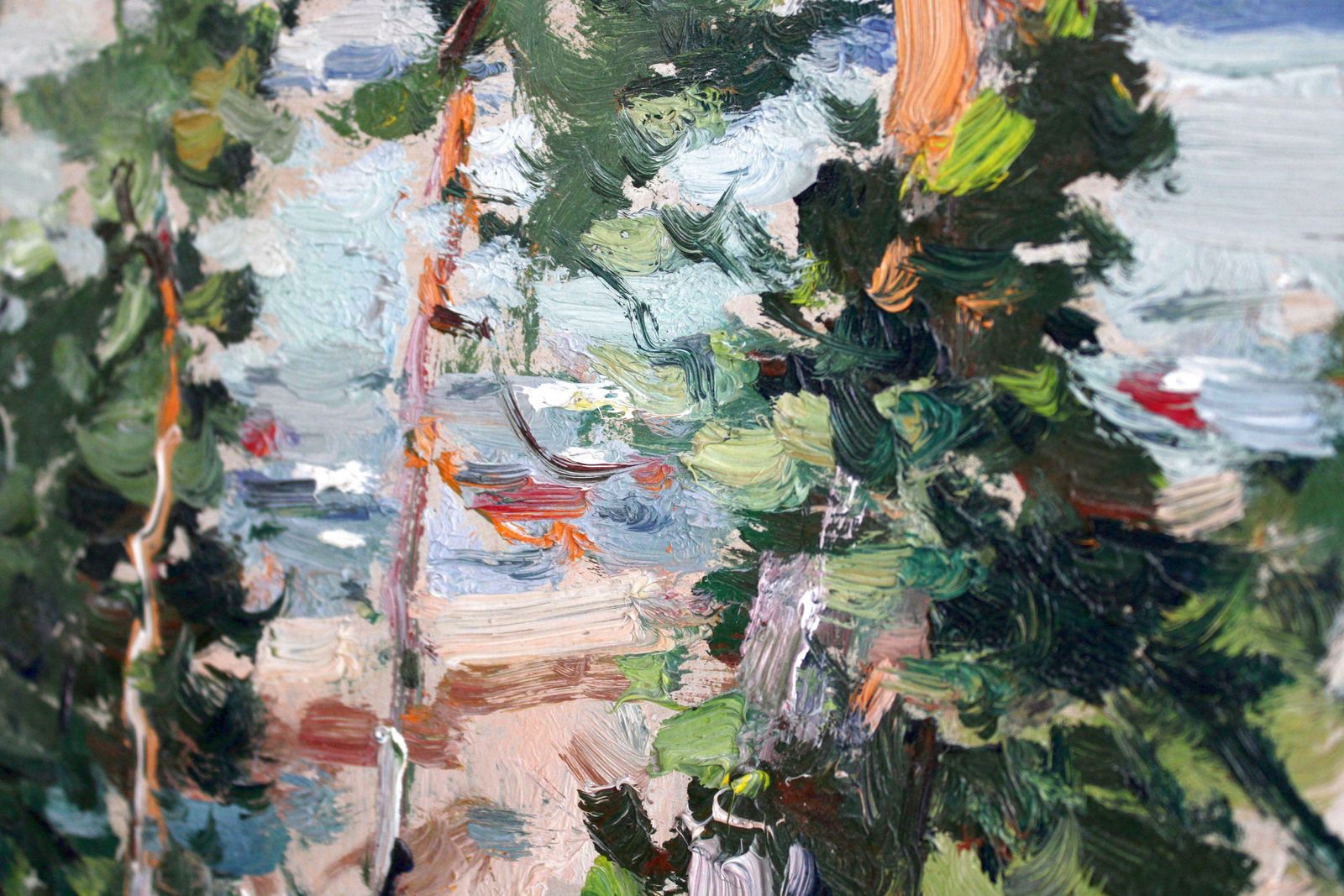 Edgars Vinters Pine Trees On The Seashore. 1981, Cardboard, Oil, 46x65 Cm 1981 photo vinterior