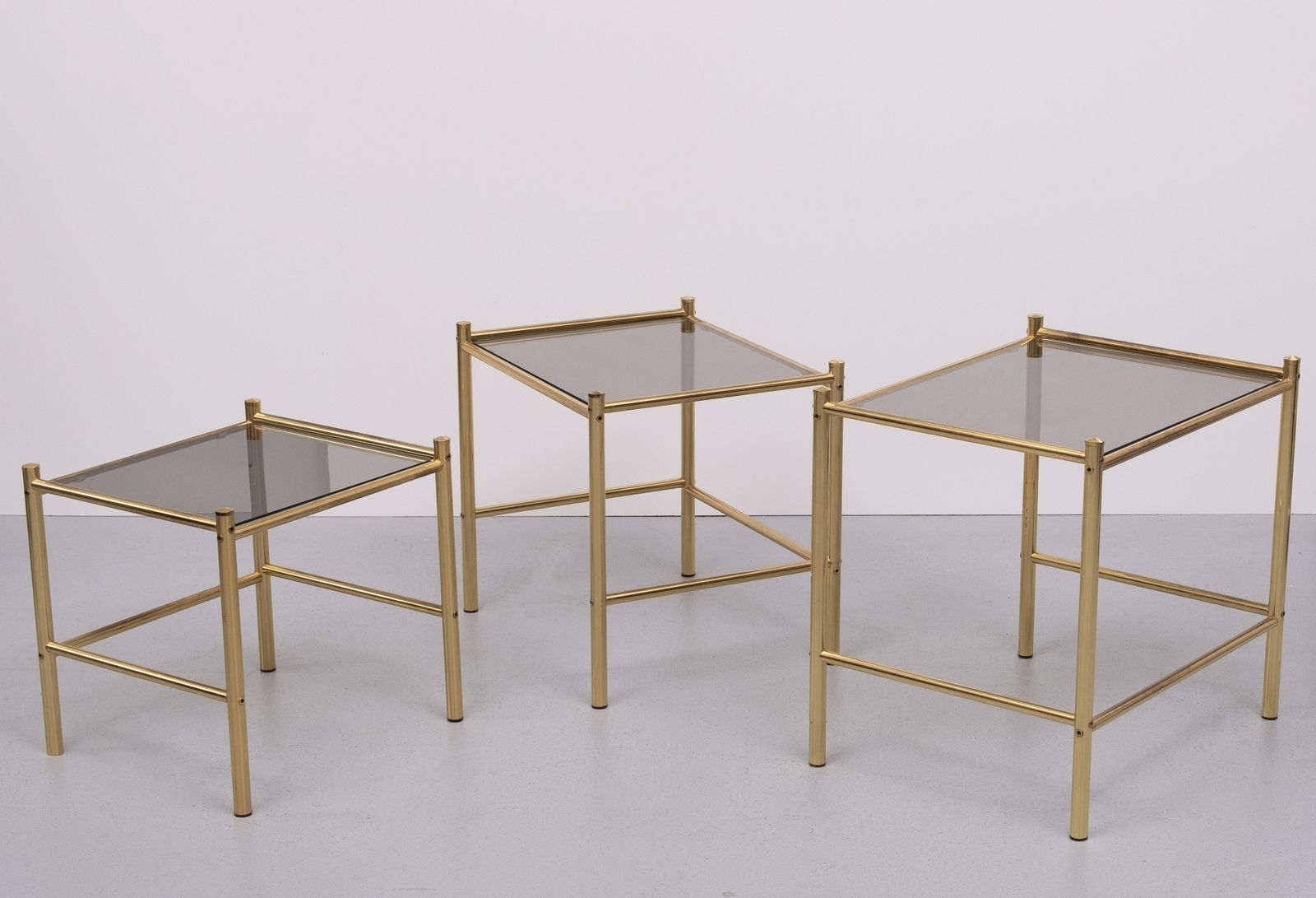 Brass Nesting Tables Hollywood Regency 1970s France photo Furniture