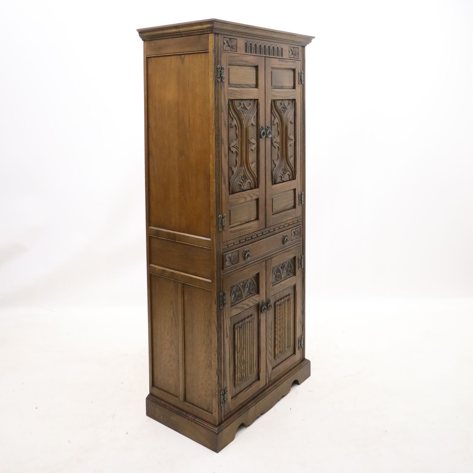 Old Charm Tall Cocktail Cabinet With Wine Rack For 24 Bottles Free Uk Delivery photo 1657.0