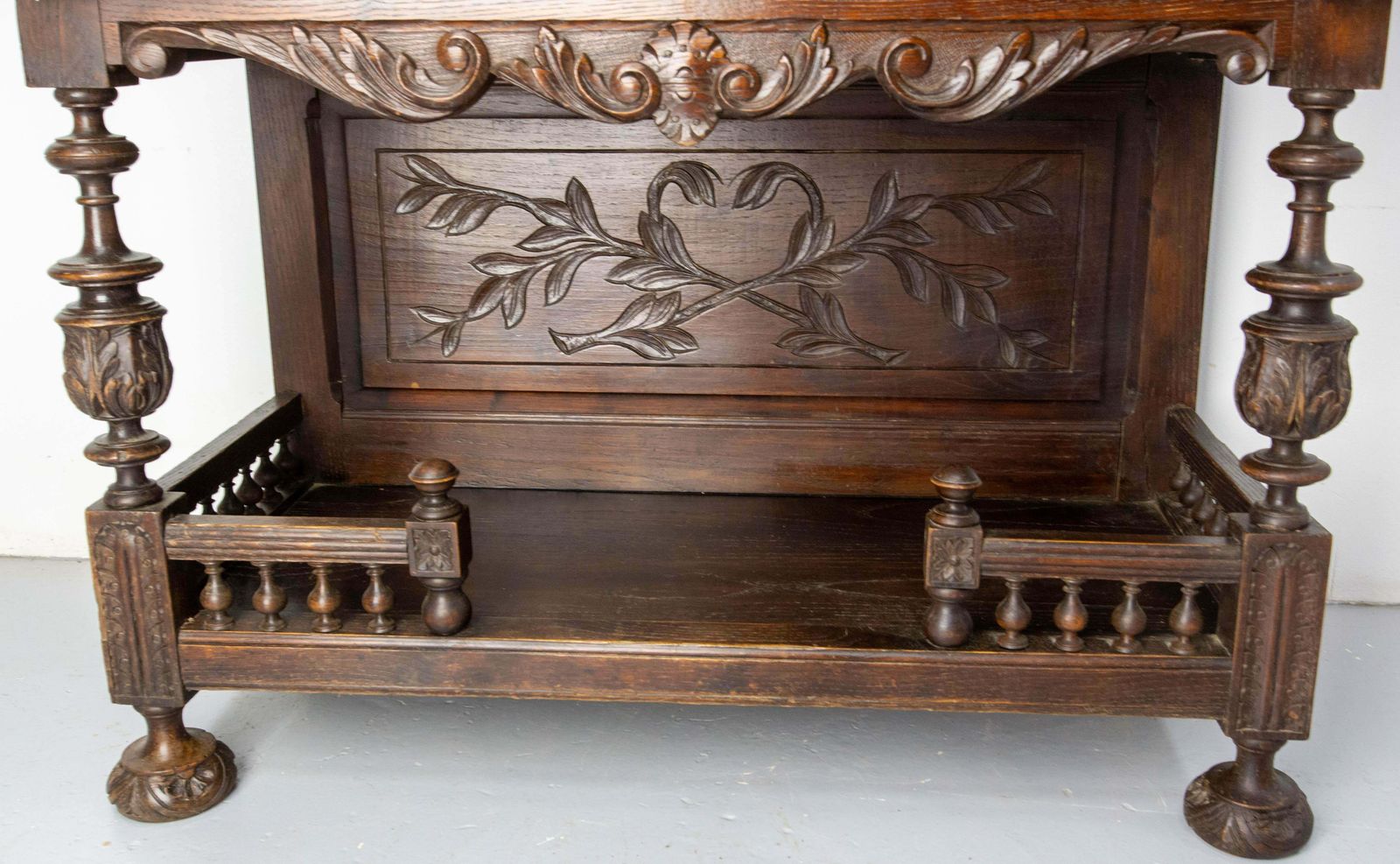 photo furniture French Brittany Dressoir Buffet Chesnut Cabinet With Blazons, Late 19th Century