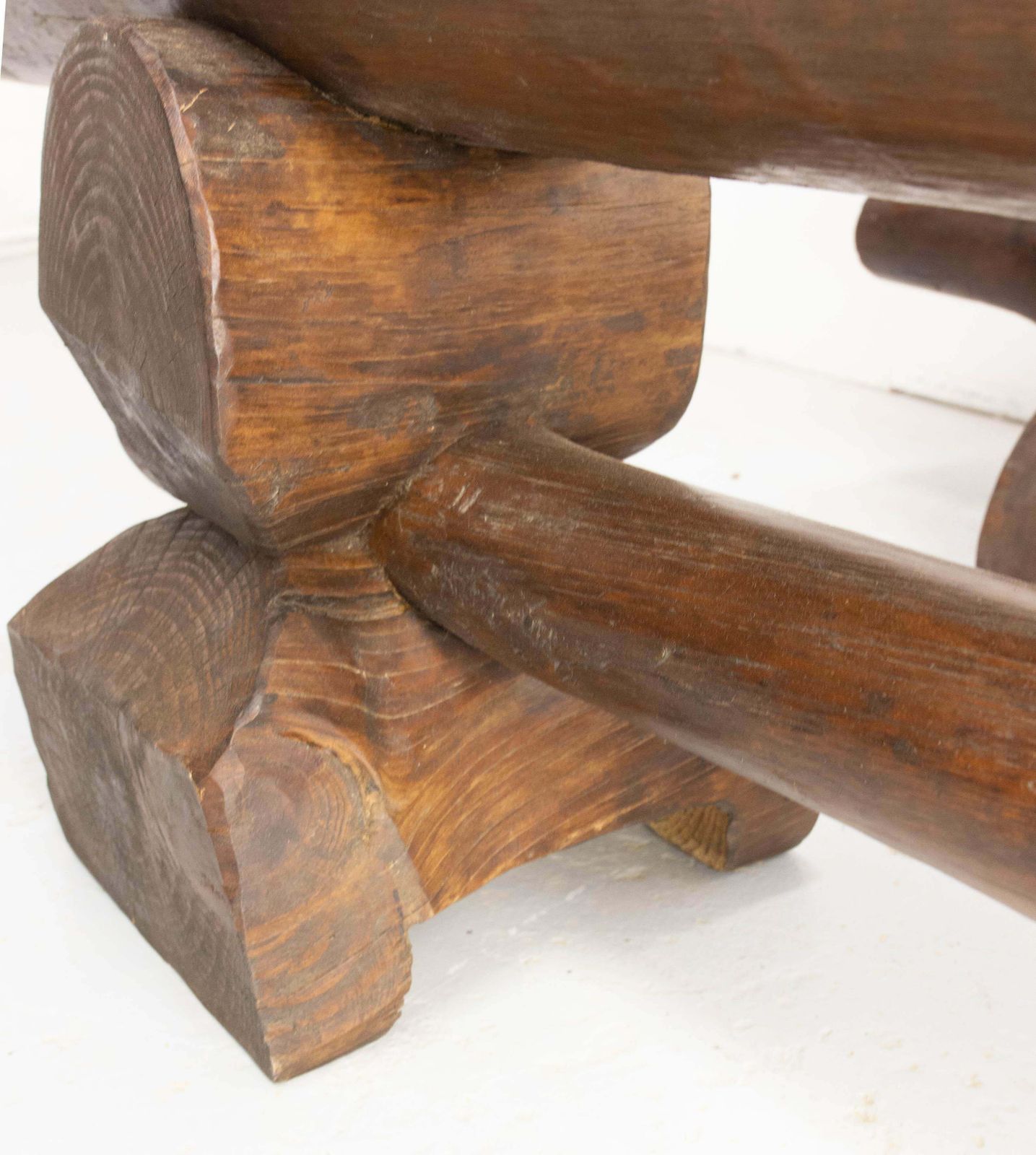 Pair Of French Vintage Style Farmhouse Benches Massive Pine, Circa 1960 photo vintage
