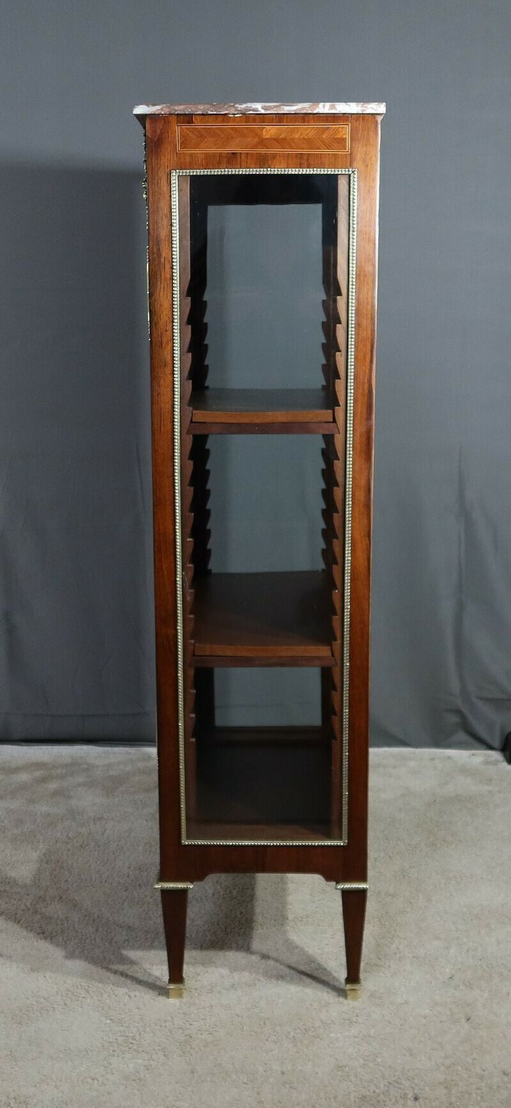photo buy Small Showcase In Marquetry On All Sides, Louis XVI Style – 1920