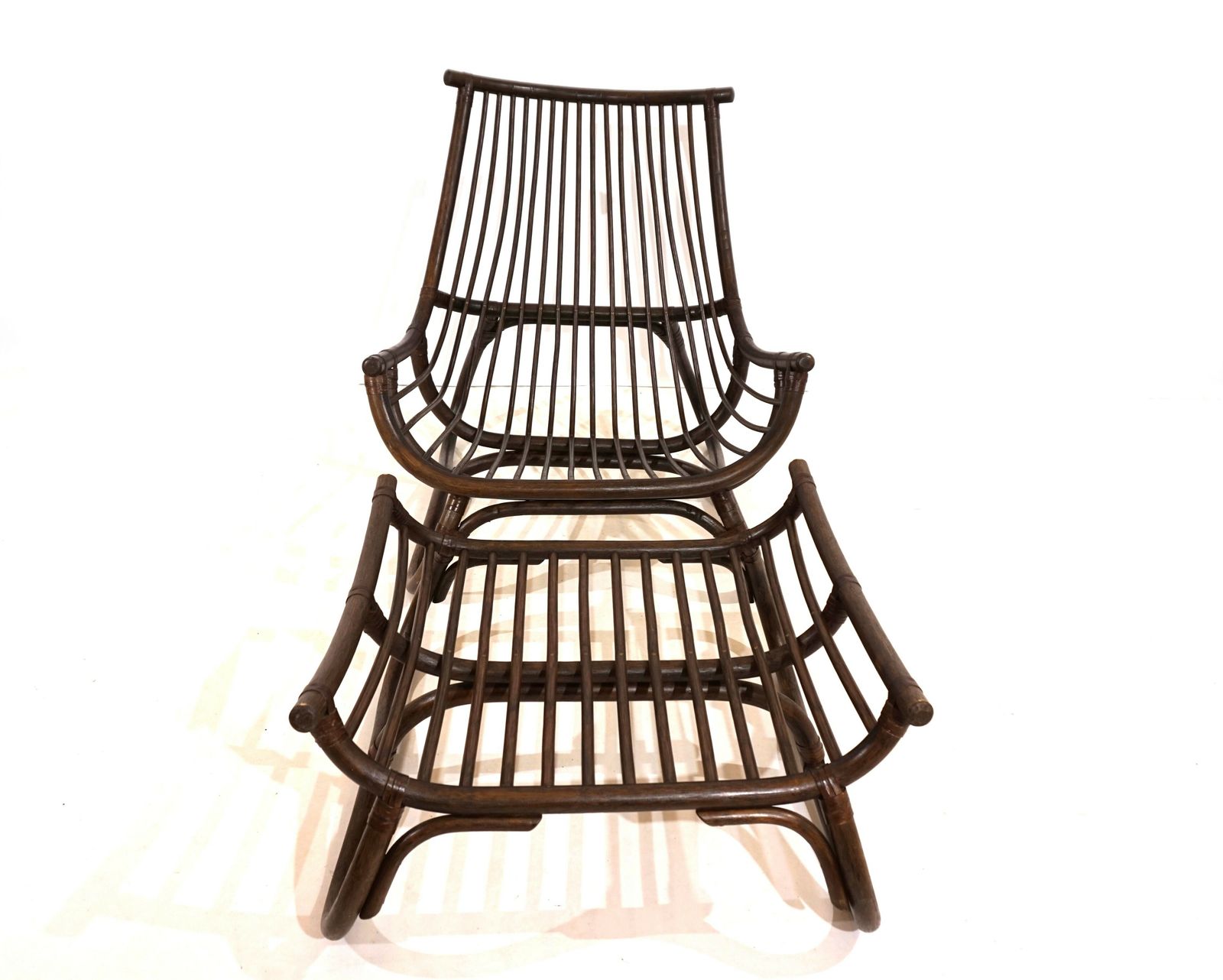 Manou Rattan Lounge Chair In Pagoda Style photo Furniture