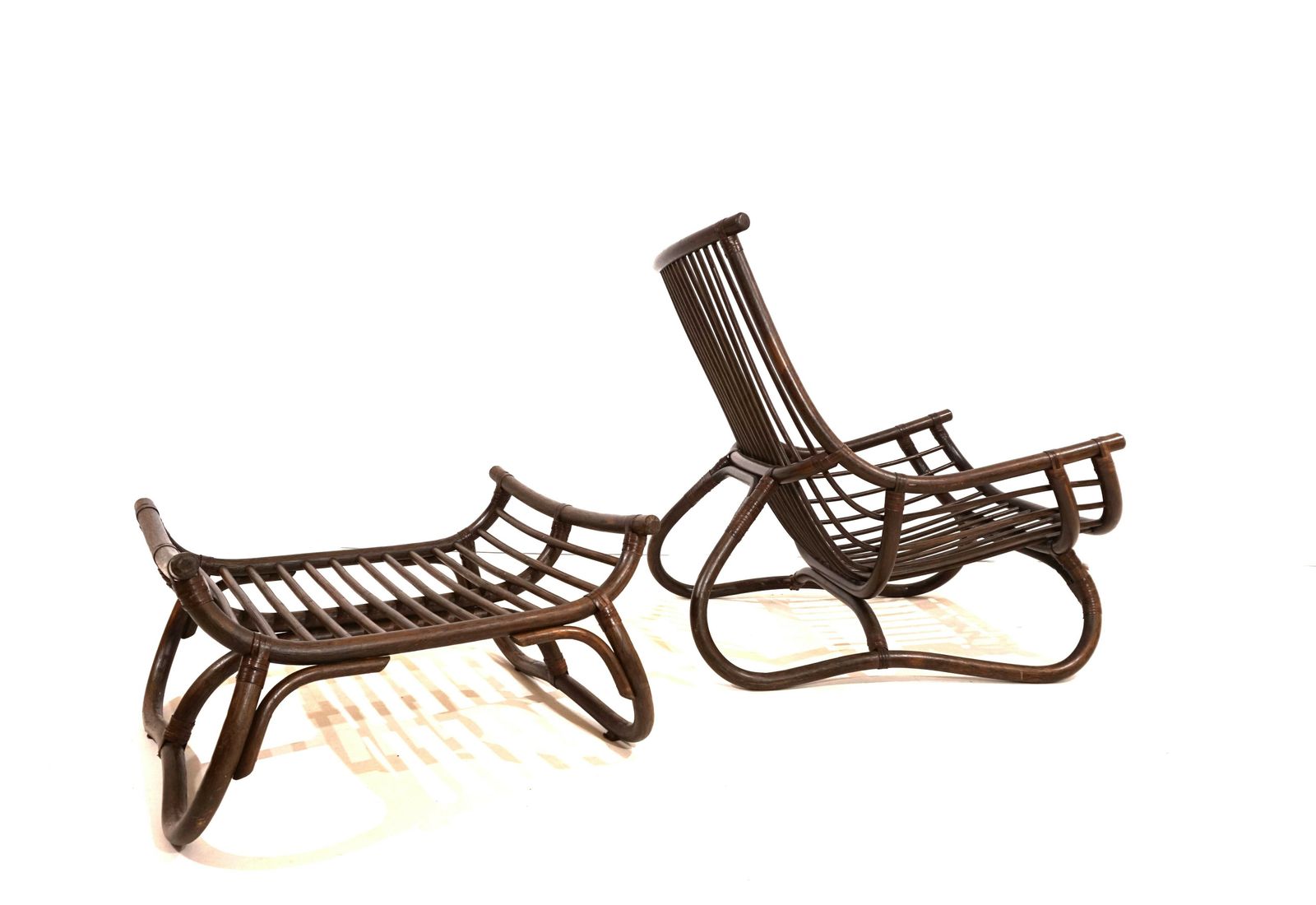 photo furniture Manou Rattan Lounge Chair In Pagoda Style