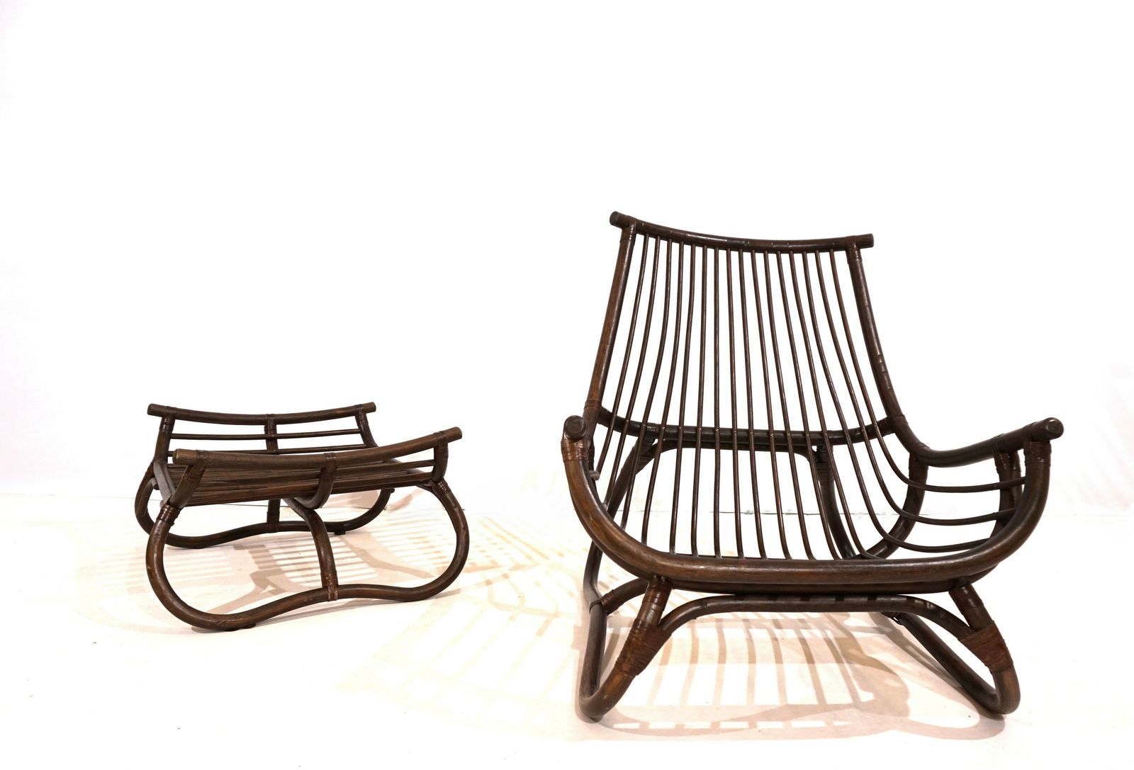 Furniture Manou Rattan Lounge Chair In Pagoda Style photo