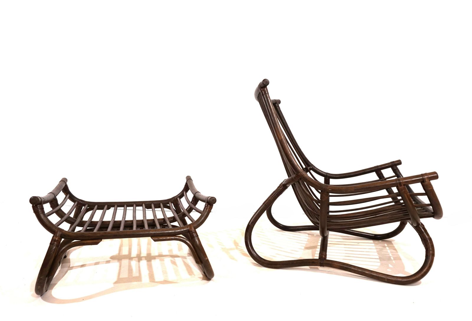 550.0 Manou Rattan Lounge Chair In Pagoda Style photo