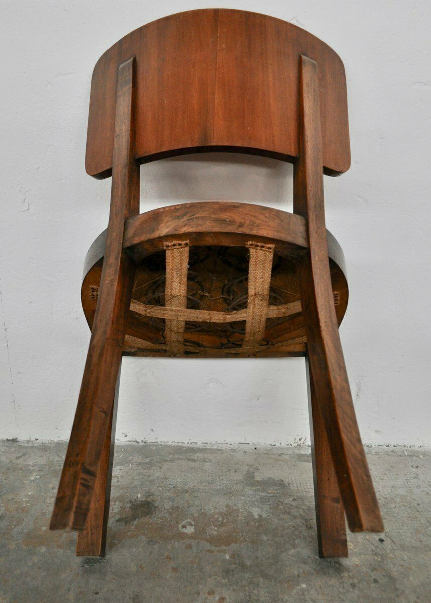 Sedie Da Pranzo In Noce Italiano, Anni '30, Set Di 4 photo furniture