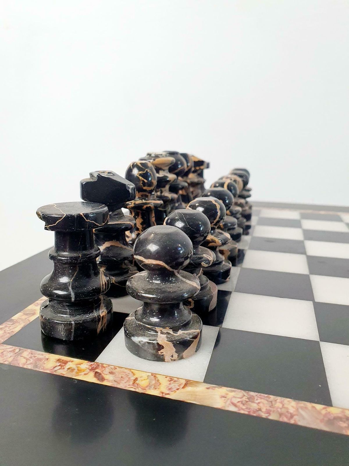 Italian Marble Chess Board, 1980s photo vinterior